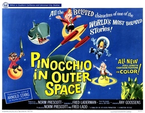 Pinocchio in Outer Space t-shirt