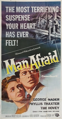 Man Afraid Metal Framed Poster