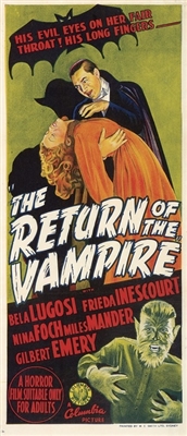 The Return of the Vampire Wooden Framed Poster