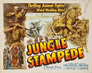 Jungle Stampede Poster with Hanger
