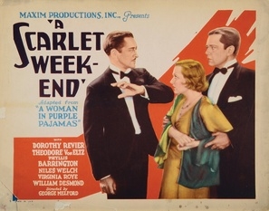 A Scarlet Week-End Poster with Hanger