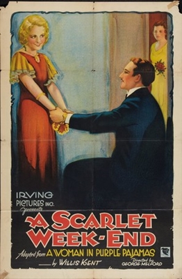 A Scarlet Week-End Wooden Framed Poster