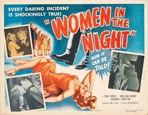 Women in the Night Wooden Framed Poster