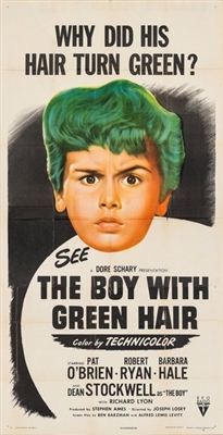 The Boy with Green Hair pillow
