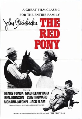 The Red Pony Wooden Framed Poster