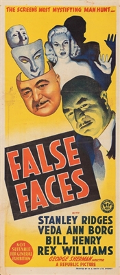 False Faces Poster with Hanger