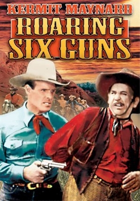 Roaring Six Guns Wooden Framed Poster