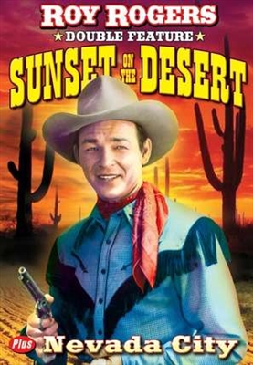 Sunset on the Desert Wooden Framed Poster