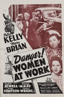 Danger! Women at Work Wood Print