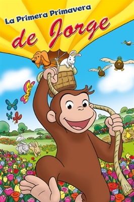 Curious George Swings Into Spring Wooden Framed Poster