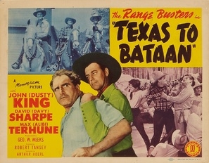 Texas to Bataan Wooden Framed Poster