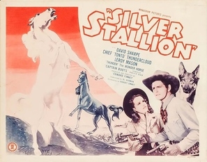Silver Stallion Poster with Hanger
