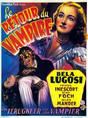 The Return of the Vampire Wooden Framed Poster