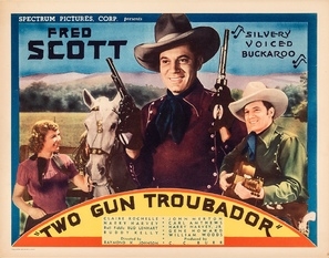 Two Gun Troubador Metal Framed Poster
