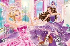 Barbie: The Princess & the Popstar Wooden Framed Poster