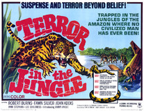 Terror in the Jungle Wooden Framed Poster