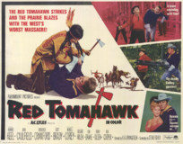 Red Tomahawk Wooden Framed Poster