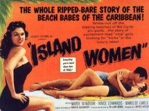 Island Women Wooden Framed Poster