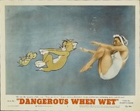 Dangerous When Wet Wooden Framed Poster