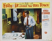 Francis Covers the Big Town Poster with Hanger