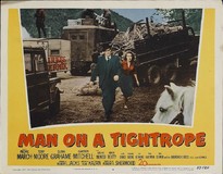 Man on a Tightrope Wooden Framed Poster