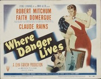 Where Danger Lives Poster with Hanger