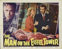 The Man on the Eiffel Tower Wooden Framed Poster
