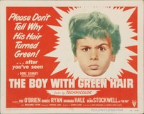 The Boy with Green Hair Wooden Framed Poster