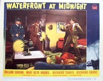 Waterfront at Midnight Wooden Framed Poster