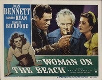The Woman on the Beach Wooden Framed Poster