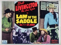 Law of the Saddle Wooden Framed Poster