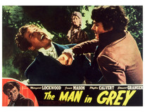 The Man in Grey Wooden Framed Poster