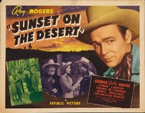 Sunset on the Desert Wooden Framed Poster