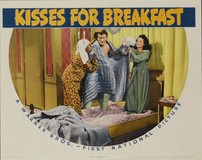Kisses for Breakfast Wooden Framed Poster