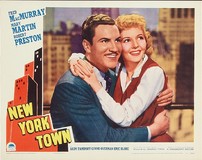 New York Town Wooden Framed Poster