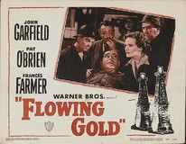 Flowing Gold Wooden Framed Poster
