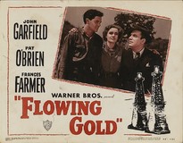 Flowing Gold Wooden Framed Poster