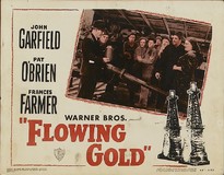 Flowing Gold Poster with Hanger