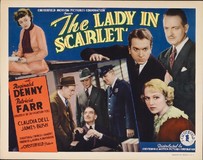 The Lady in Scarlet Wooden Framed Poster