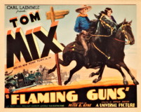 Flaming Guns Poster with Hanger