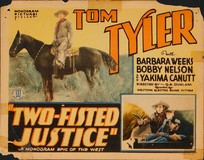 Two Fisted Justice Wooden Framed Poster