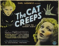 The Cat Creeps Wooden Framed Poster