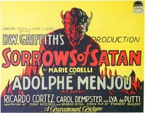 The Sorrows of Satan poster