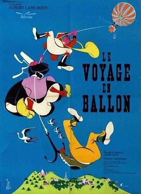 Le voyage en ballon Wooden Framed Poster