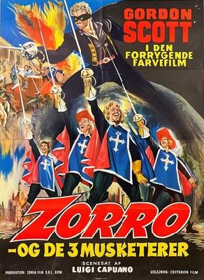 Zorro e i tre moschiettieri Canvas Poster