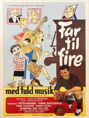 Far til fire med fuld musik Wooden Framed Poster