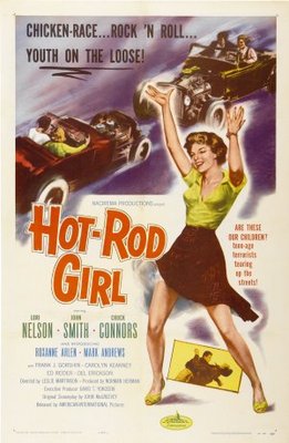 Hot Rod Girl Metal Framed Poster