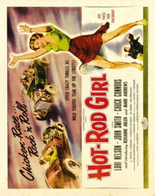 Hot Rod Girl Poster with Hanger