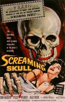 The Screaming Skull Wooden Framed Poster