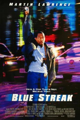 Blue Streak Poster with Hanger
